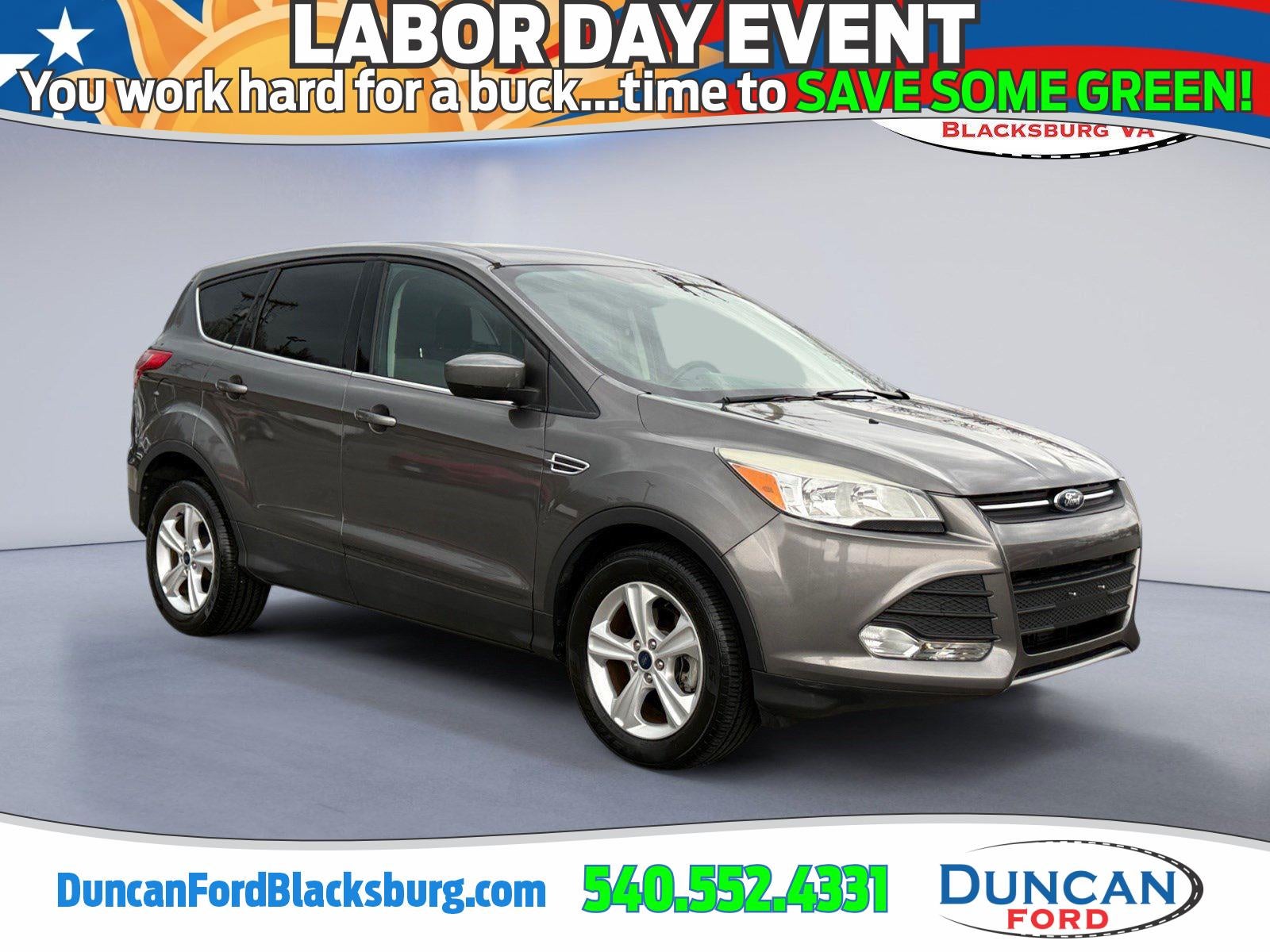 2013 Ford Escape SE in Sterling Gray Metallic — front three-quarter view