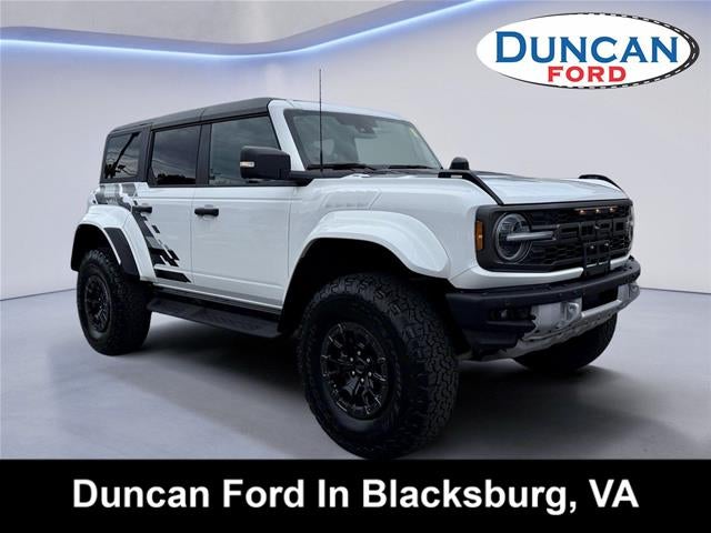 2025 Ford Bronco Raptor in Oxford White — front three-quarter view