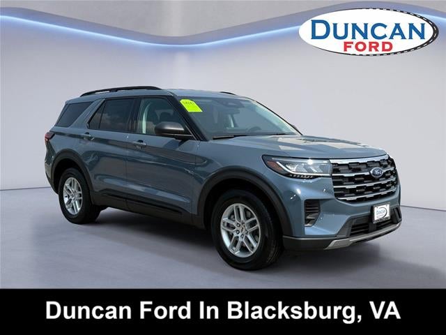 2026 Ford Explorer Active in Vapor Blue — front three-quarter view