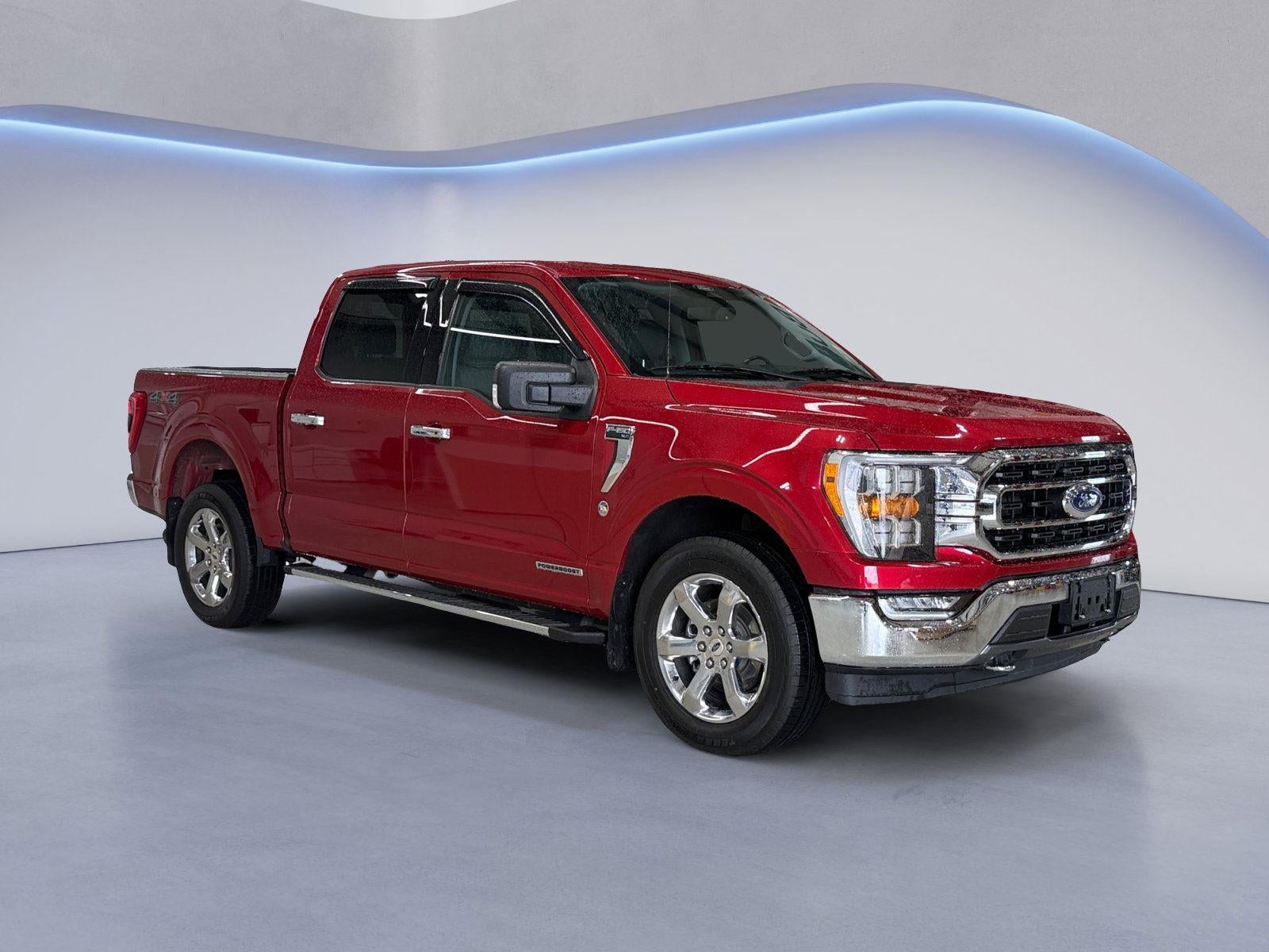 2021 Ford F150 PU Base in Rapid Red Metallic Tinted Clearcoat — front three-quarter view