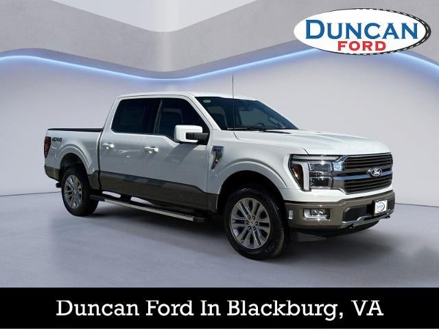 2026 Ford F-150 King Ranch in Star White Metallic Tri-Coat — front three-quarter view