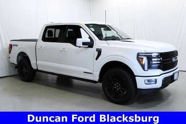 2025 Ford F-150 Platinum in Star White Metallic Tri-Coat — front three-quarter view