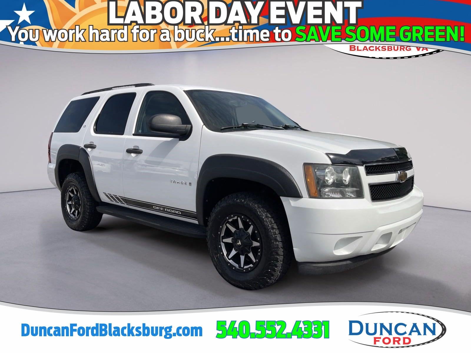 2007 Chevrolet Tahoe Commercial in Summit White — front three-quarter view