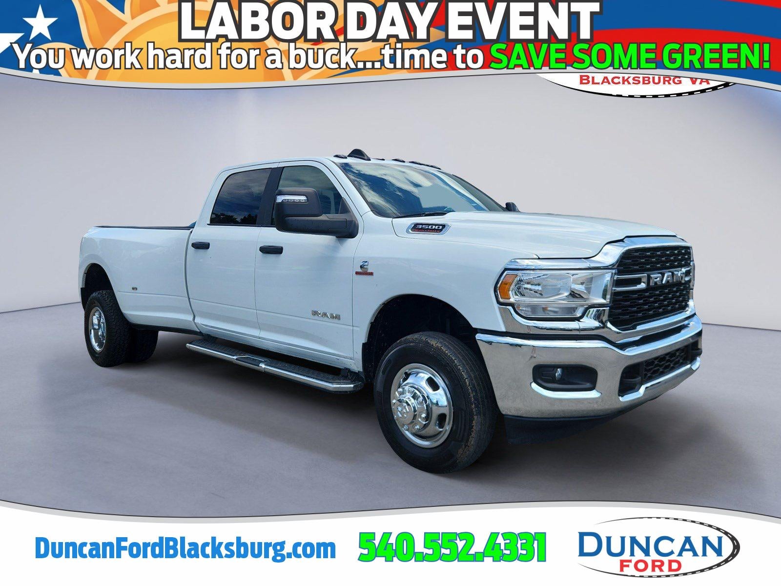 2024 RAM 3500 Big Horn in Bright White Clearcoat — front three-quarter view