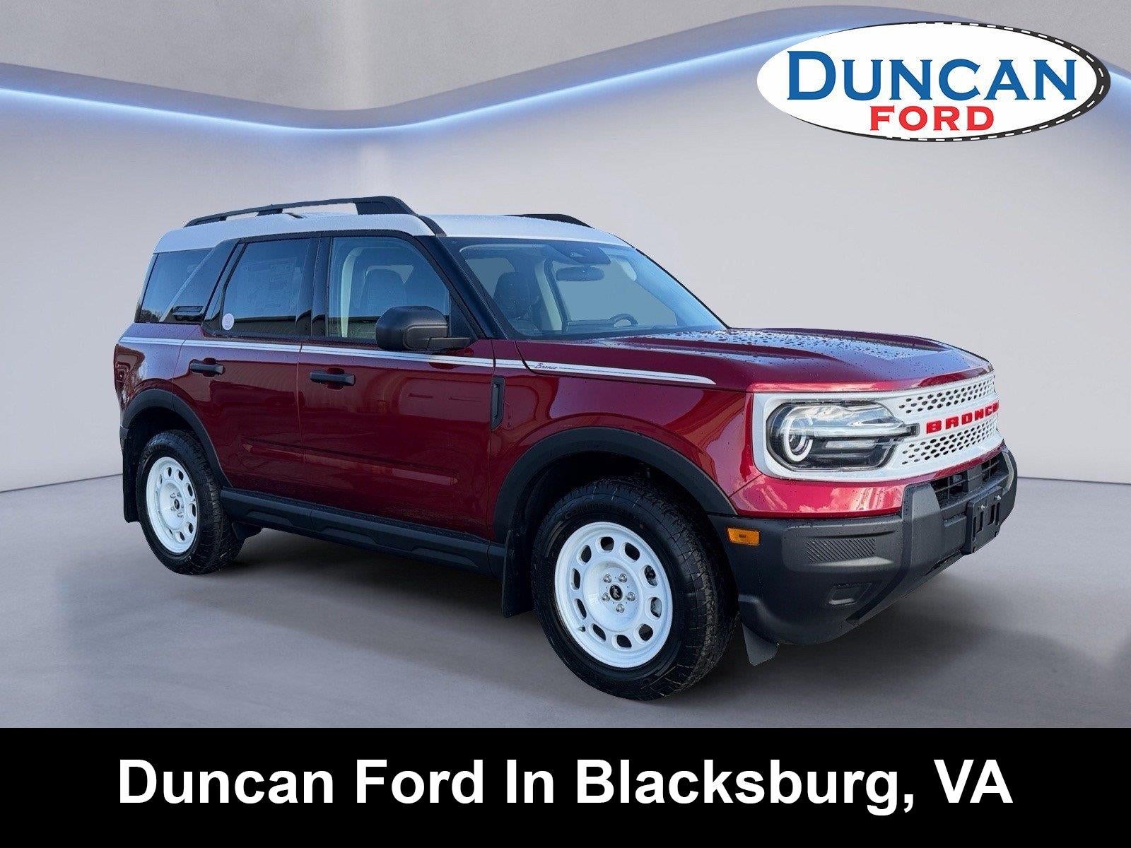 2025 Ford Bronco Sport Heritage in Ruby Red Metallic Tinted Clearcoat — front three-quarter view