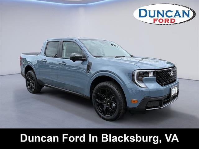 2025 Ford Maverick LARIAT in Azure Gray Metallic Tri-Coat — front three-quarter view