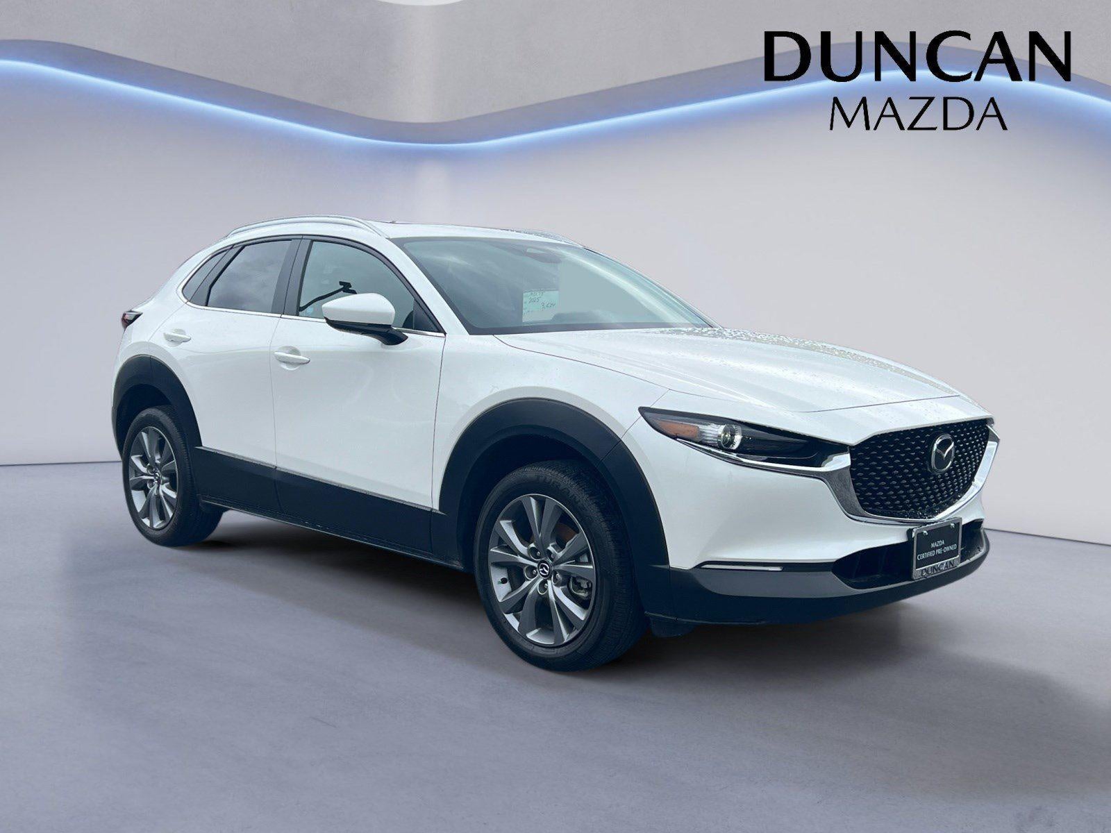 2025 Mazda Mazda CX-30 2.5 S Preferred Package in Snowflake White Pearl Mica — front three-quarter view