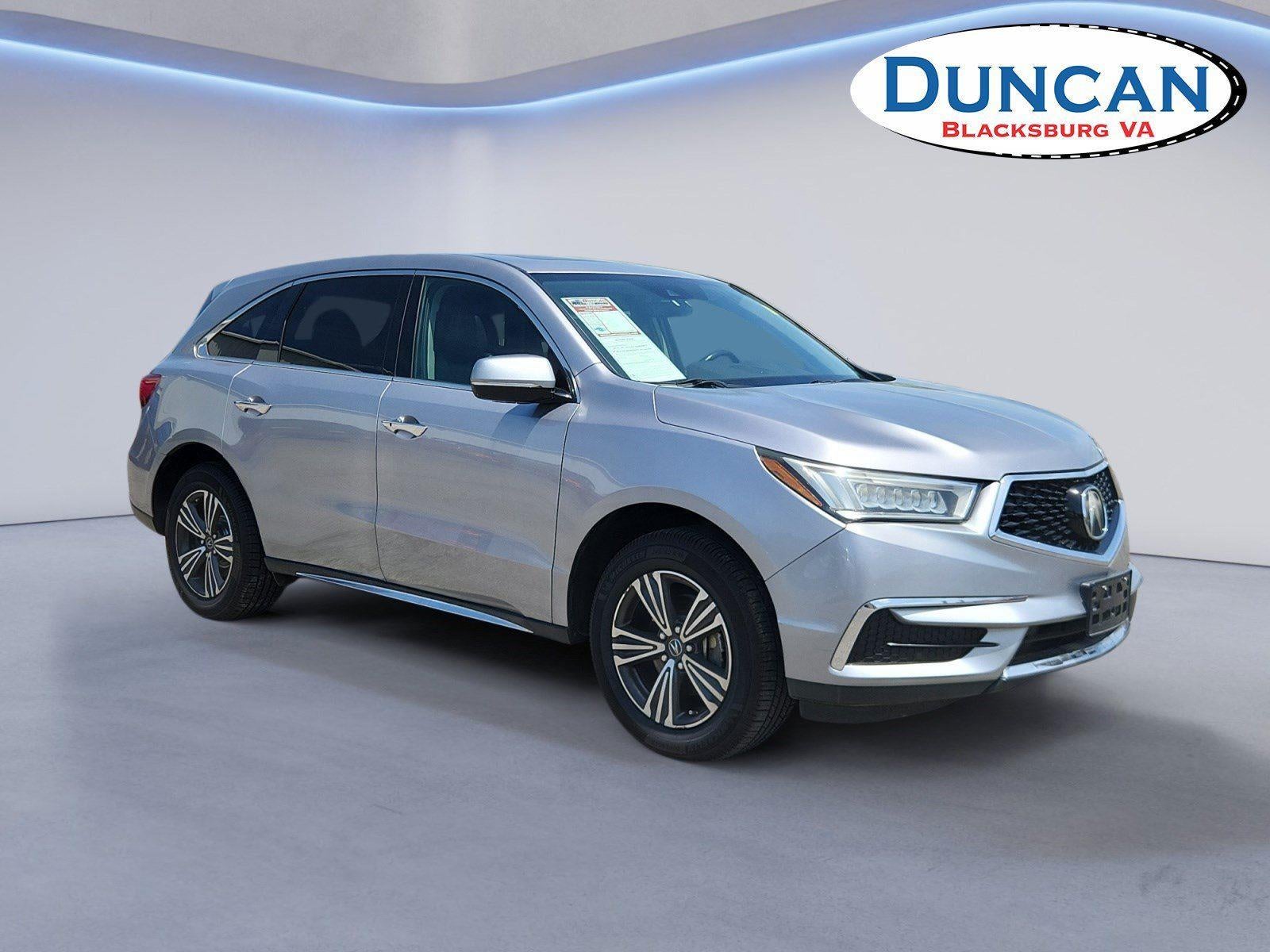 2017 Acura MDX BASE in Lunar Silver Metallic — front three-quarter view