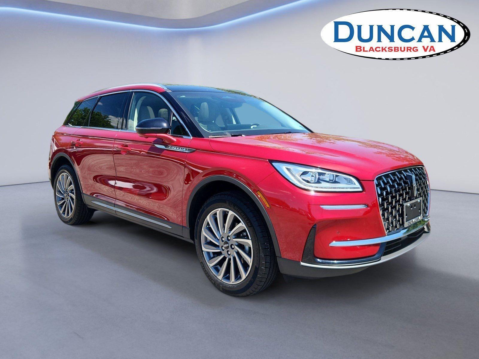 2023 Lincoln Corsair Reserve in Red Carpet Metallic Tinted Clearcoat — front three-quarter view