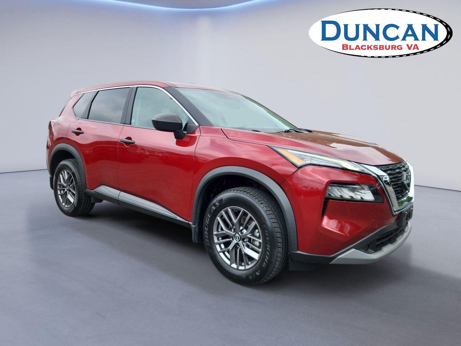 2023 Nissan Rogue S in Scarlet Ember Tintcoat — front three-quarter view