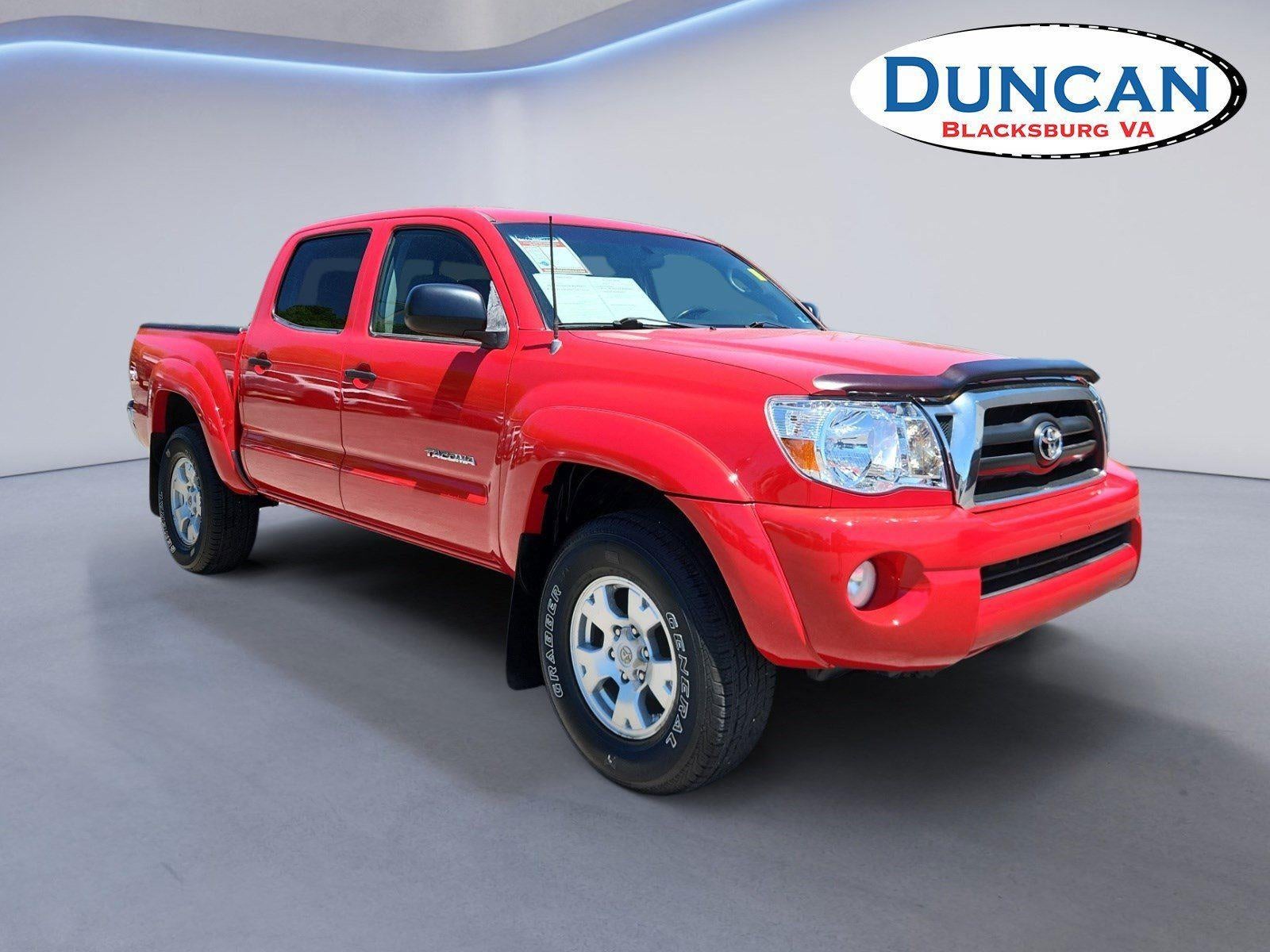 2007 Toyota Tacoma SR5 in Radiant Red — front three-quarter view