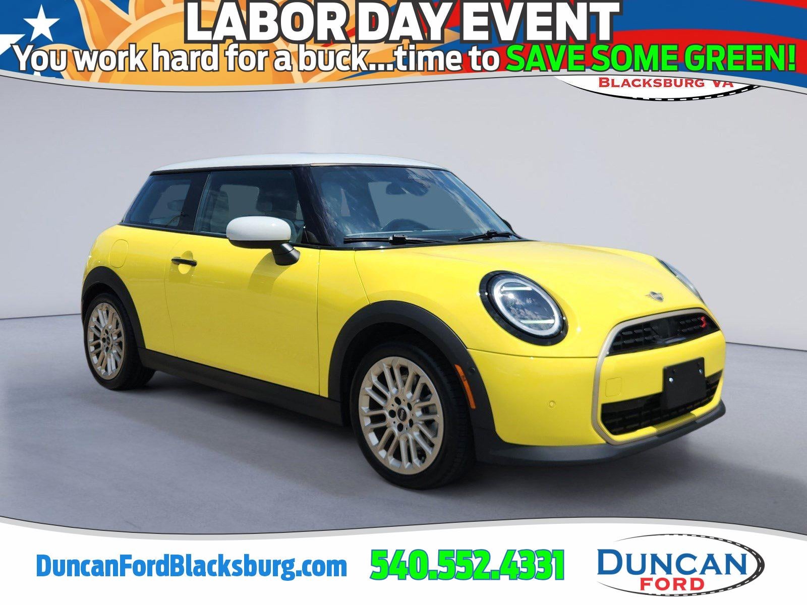 2025 MINI Hardtop 2 Door Cooper S in Sunny Side Yellow — front three-quarter view