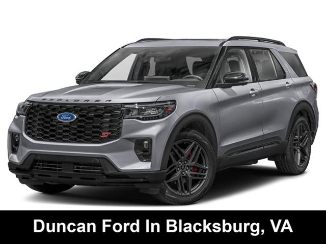 2026 Ford Explorer ST in Marsh Gray — front three-quarter view